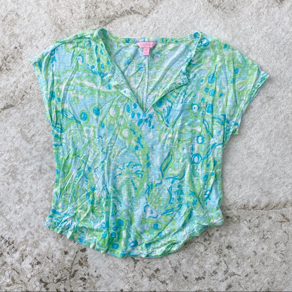 Lilly Pulitzer Dutch Notch Neckline Top
